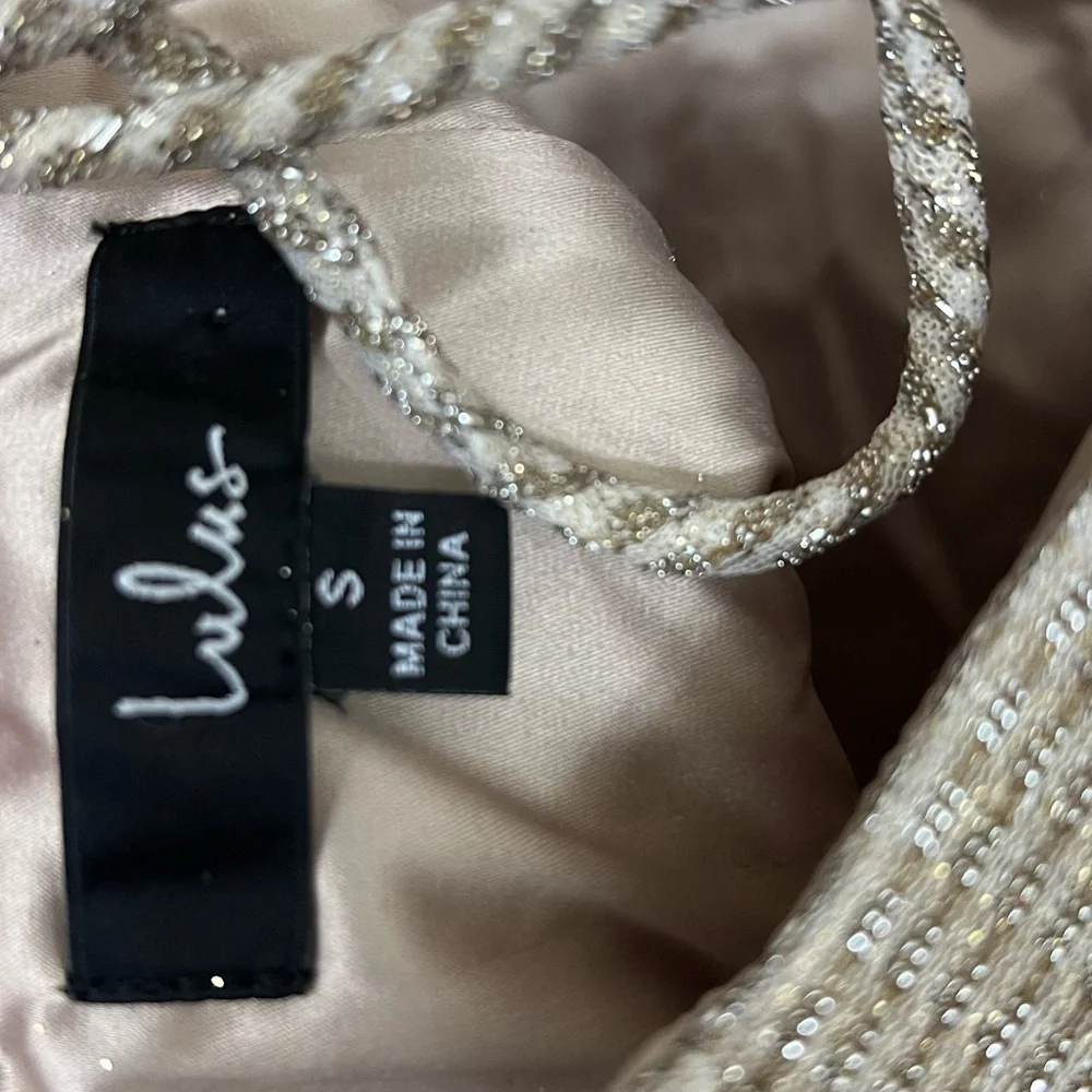 Lulu's Chic Gold Mini Dress - Picture 4 of 5